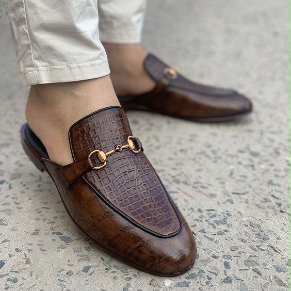 Handcrafted leather shoes in warm brown